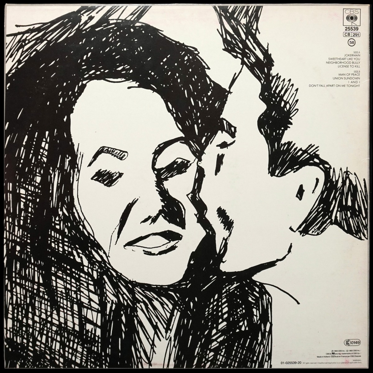 LP Bob Dylan — Infidels фото 3