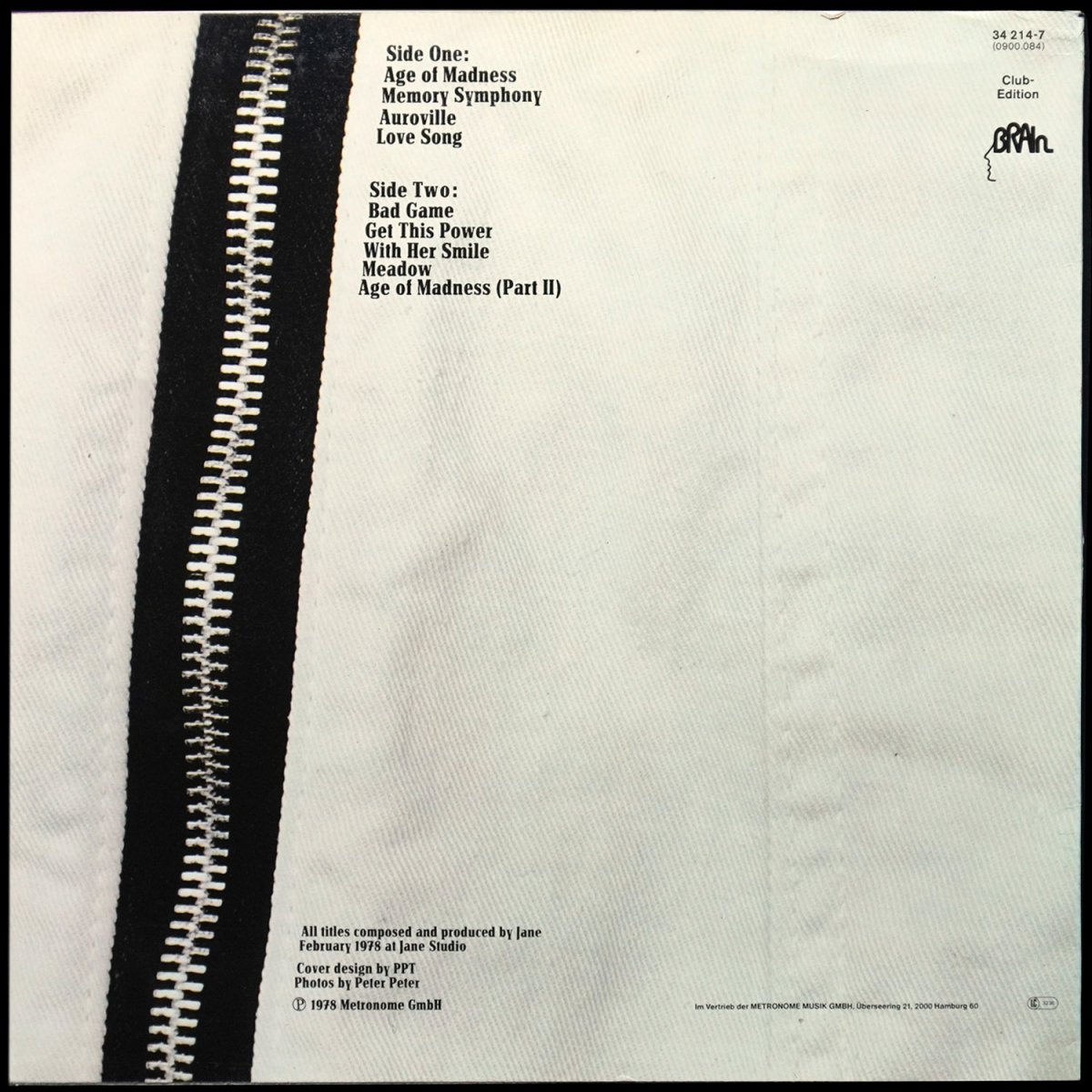 LP Jane — Age Of Madness (клубное издание) фото 2