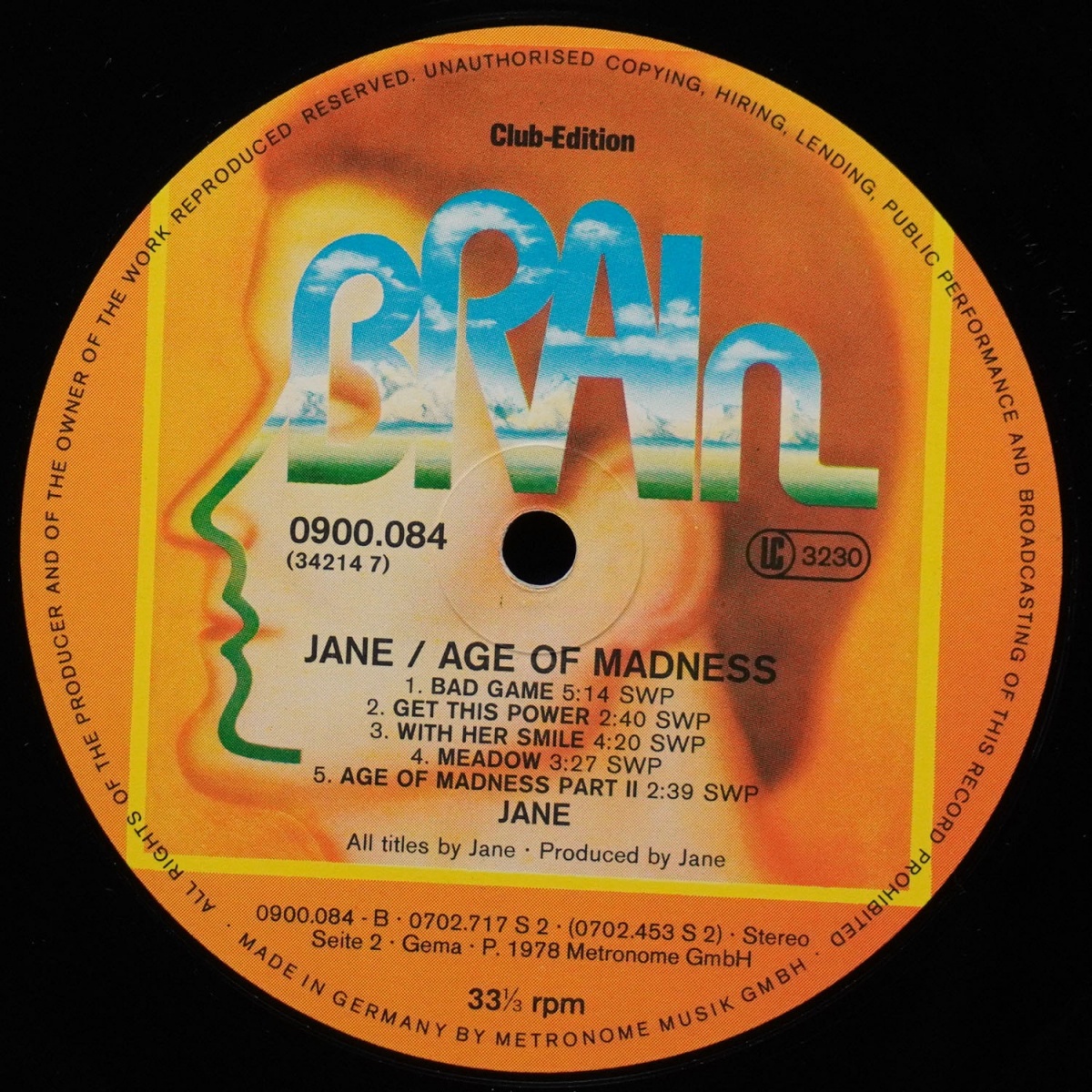LP Jane — Age Of Madness (клубное издание) фото 3