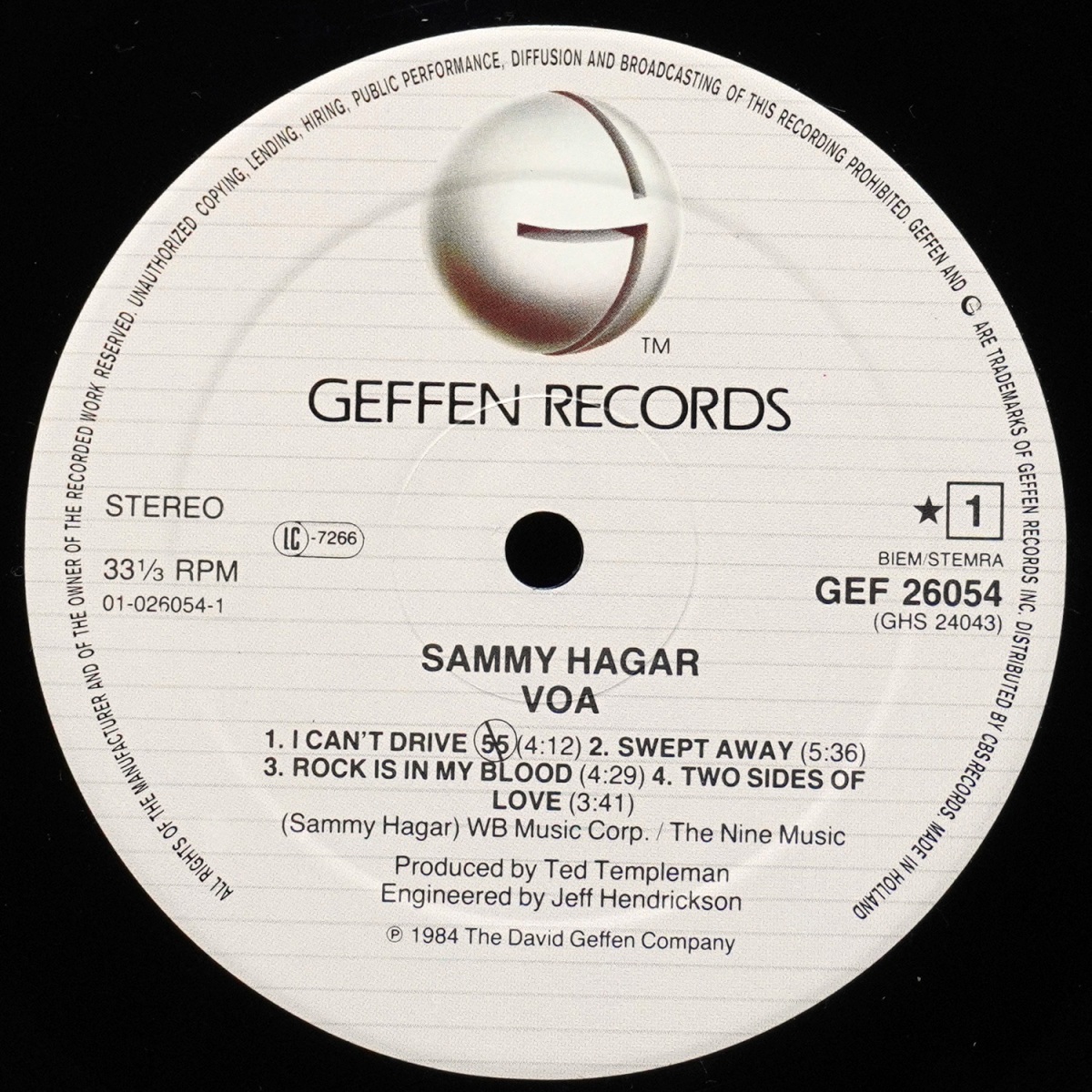 LP Sammy Hagar — VOA фото 3