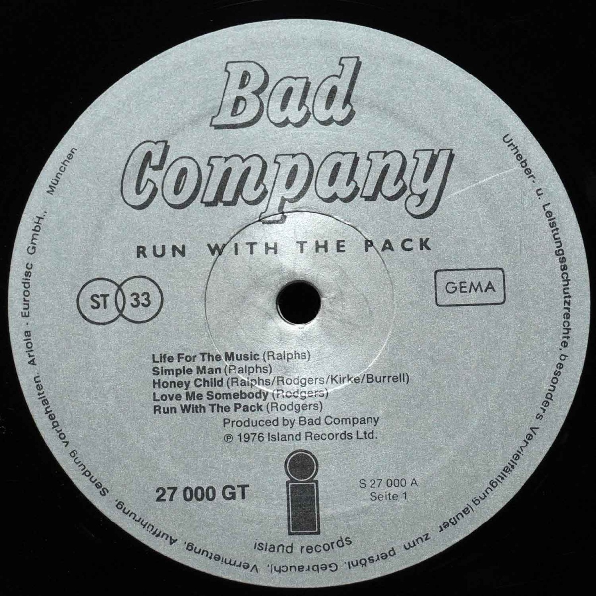 LP Bad Company — Run With The Pack фото 2
