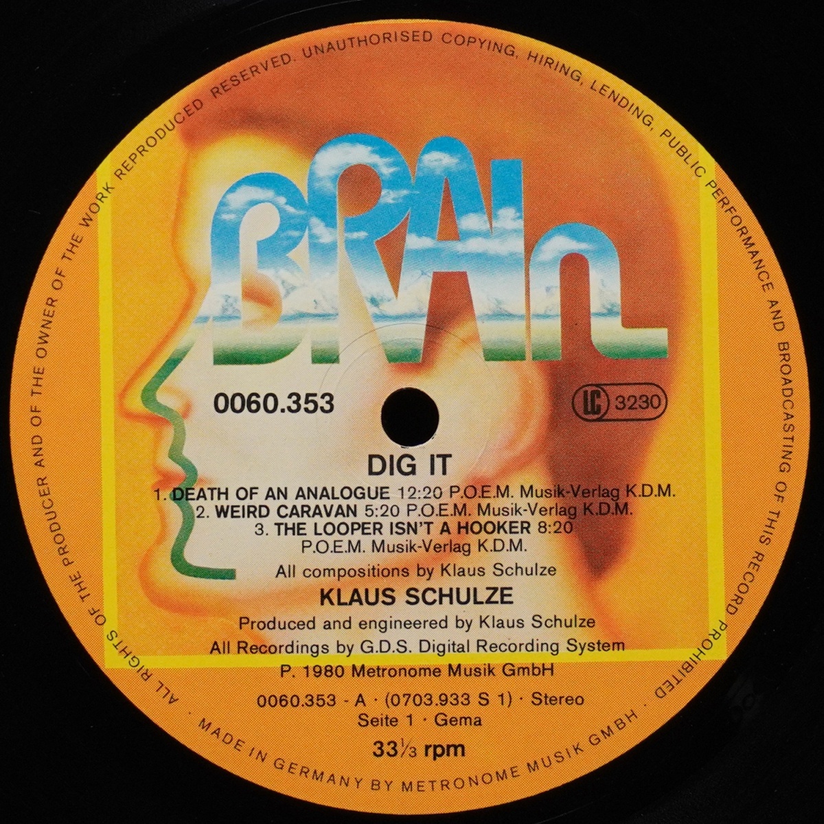 LP Klaus Schulze — Dig It фото 3