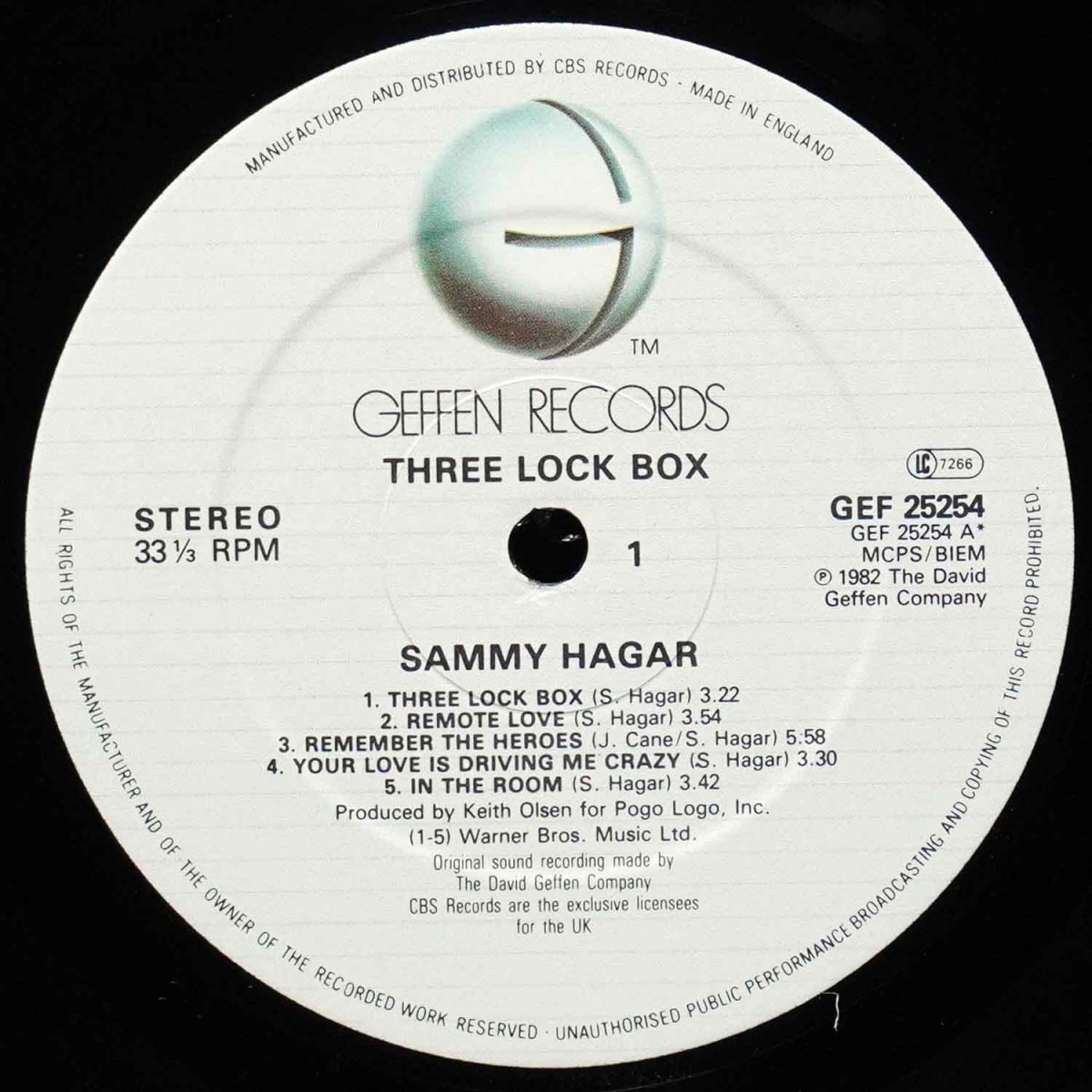 LP Sammy Hagar — Three Lock Box фото 3