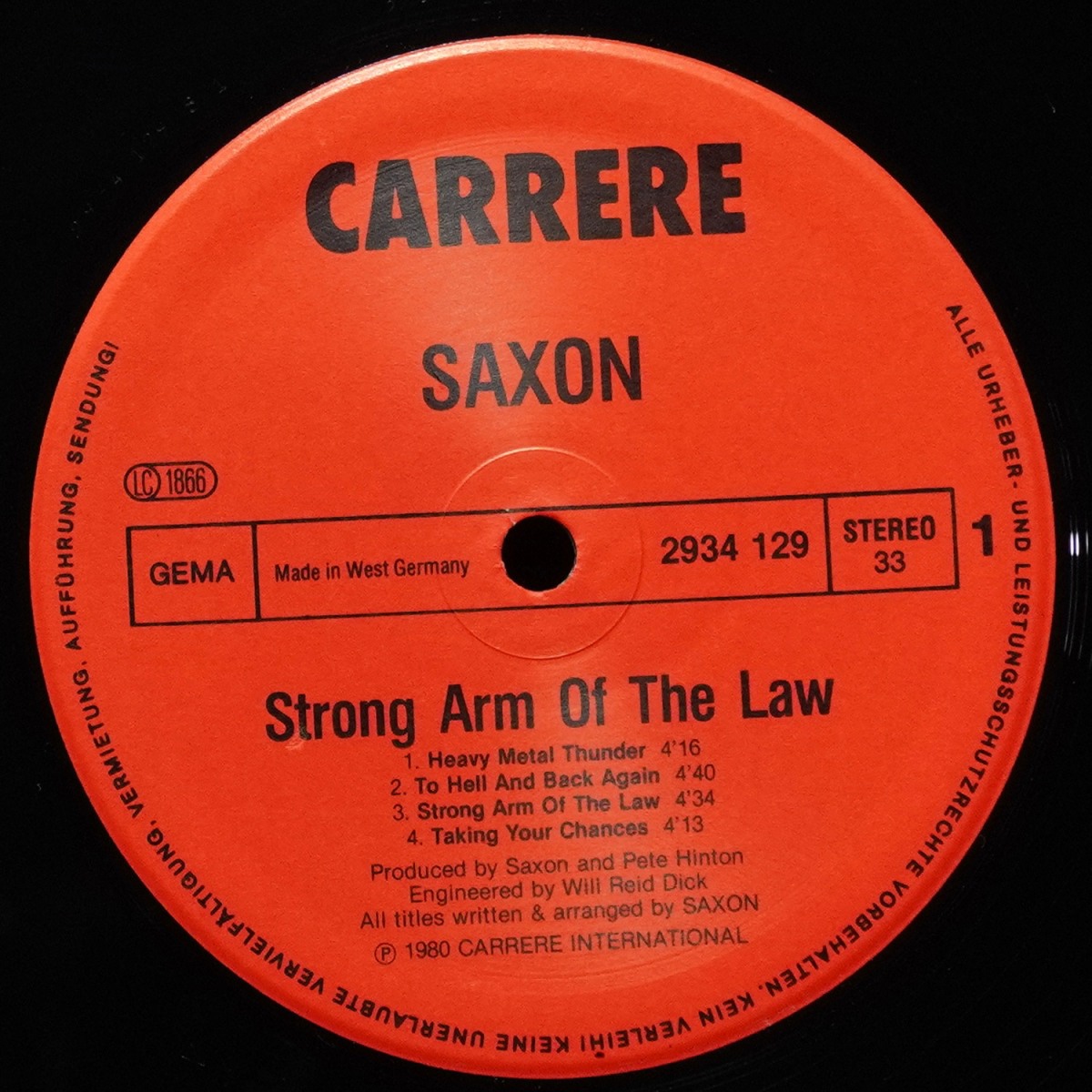 LP Saxon — Strong Arm Of The Law фото 3
