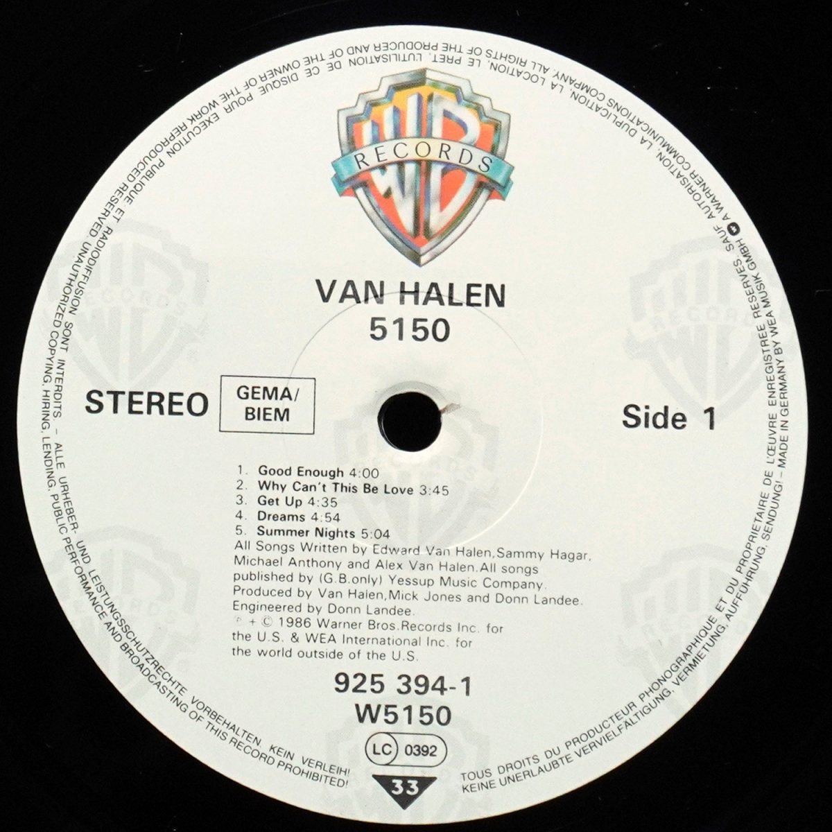 LP Van Halen — 5150 фото 3
