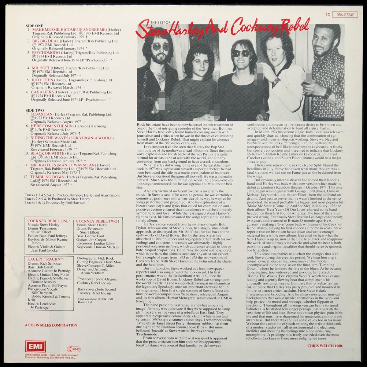 LP Steve Harley & Cockney Rebel — Best Of Steve Harley & Cockney Rebel фото 2