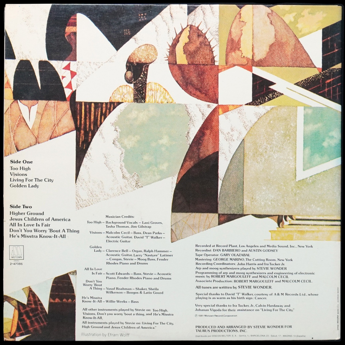 LP Stevie Wonder — Innervisions фото 2