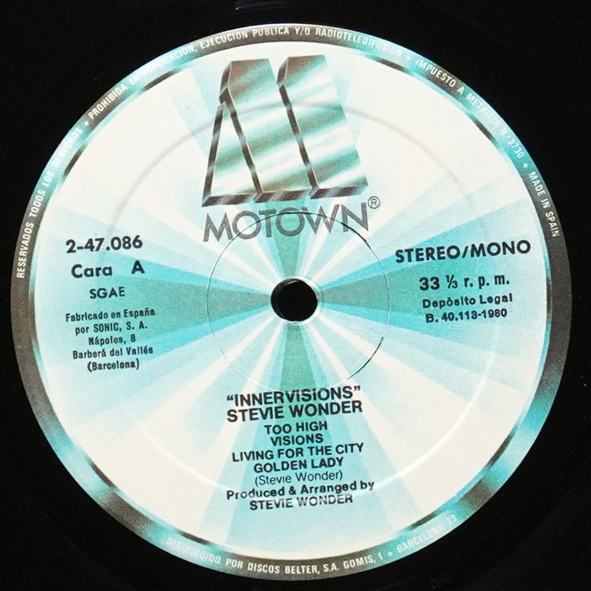 LP Stevie Wonder — Innervisions фото 3