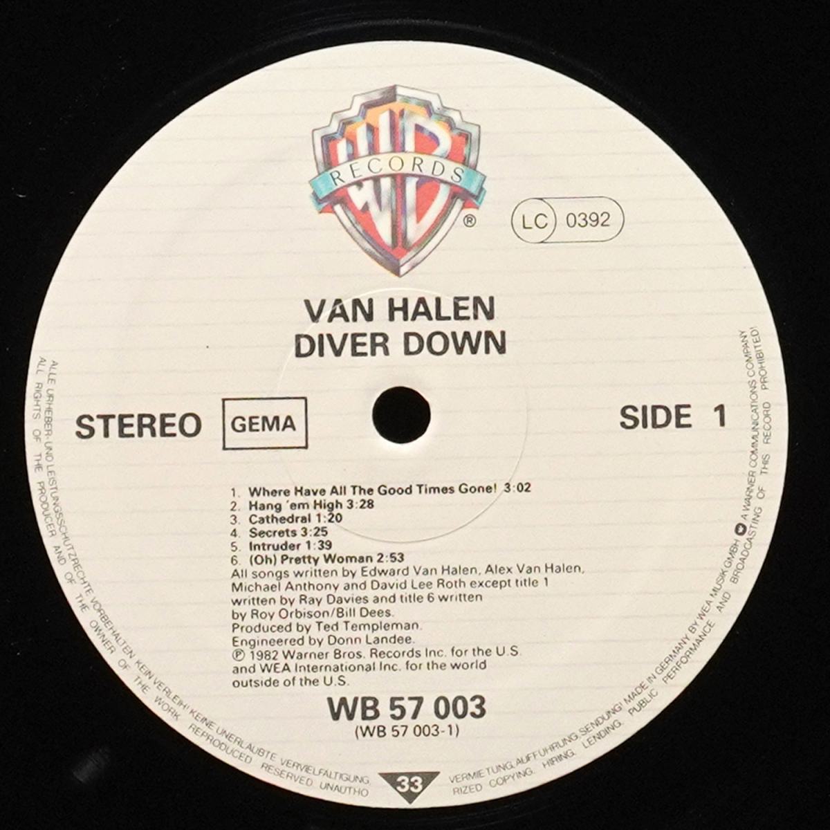 LP Van Halen — Diver Down фото 3
