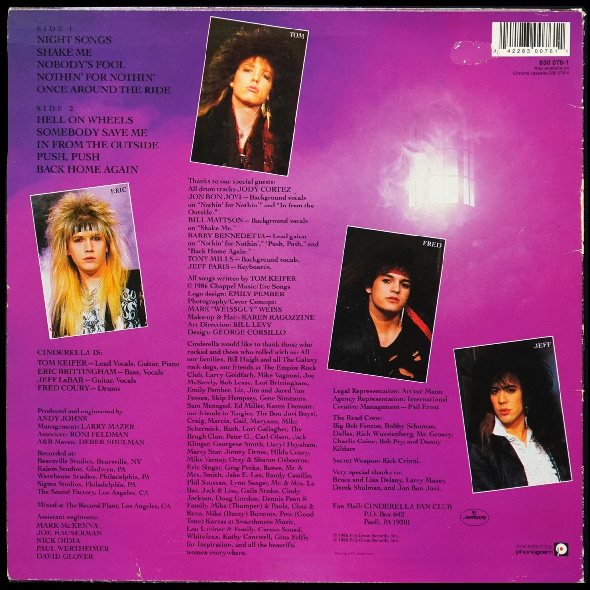 LP Cinderella — Night Songs фото 2