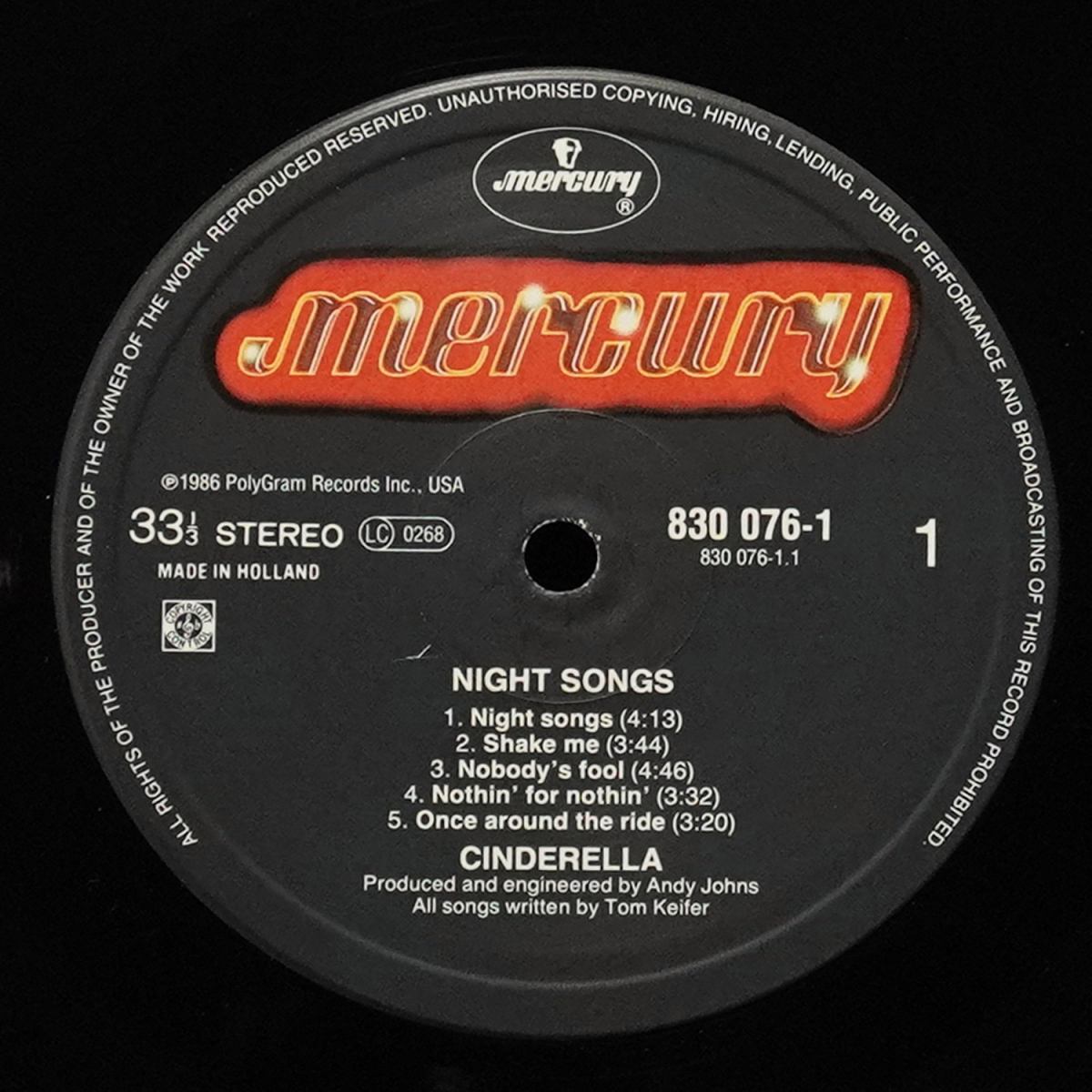 LP Cinderella — Night Songs фото 3