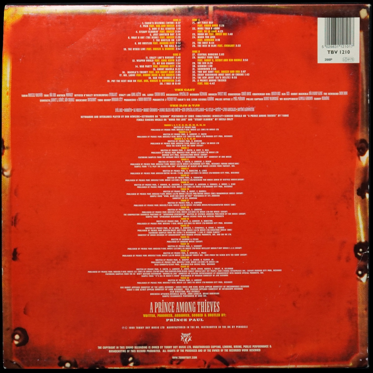 LP Prince Paul — A Prince Among Thieves (2LP) фото 2