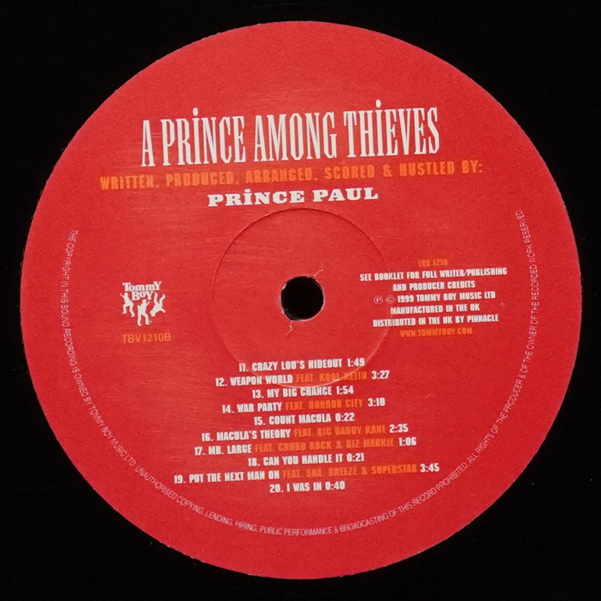 LP Prince Paul — A Prince Among Thieves (2LP) фото 6