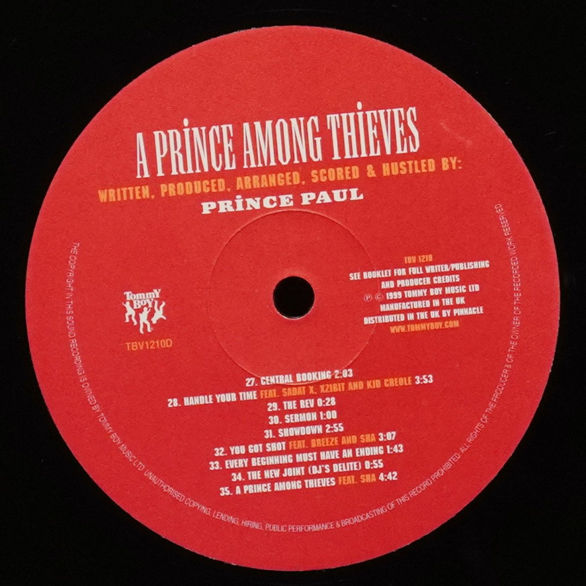 LP Prince Paul — A Prince Among Thieves (2LP) фото 4