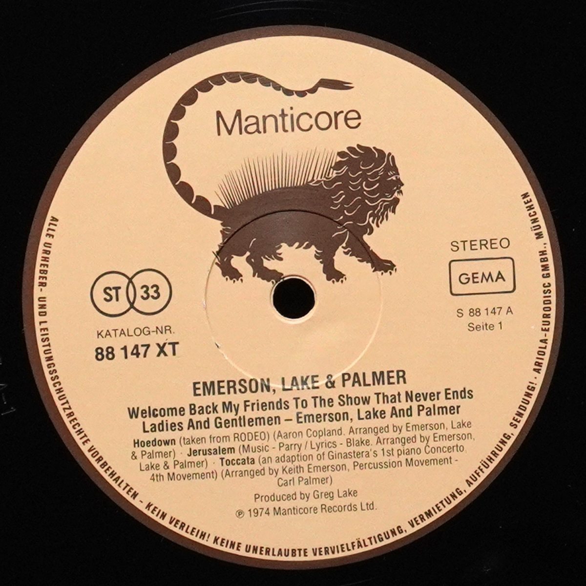 LP Emerson, Lake & Palmer — Welcome Back My Friends To The Show That Never Ends - Ladies And Gentlemen (3LP) фото 3