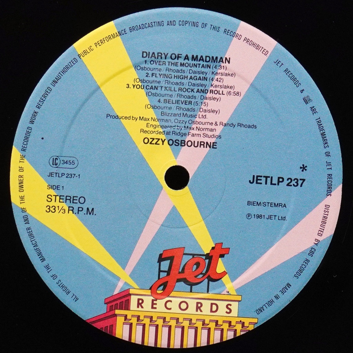 LP Ozzy Osbourne — Diary Of A Madman фото 5