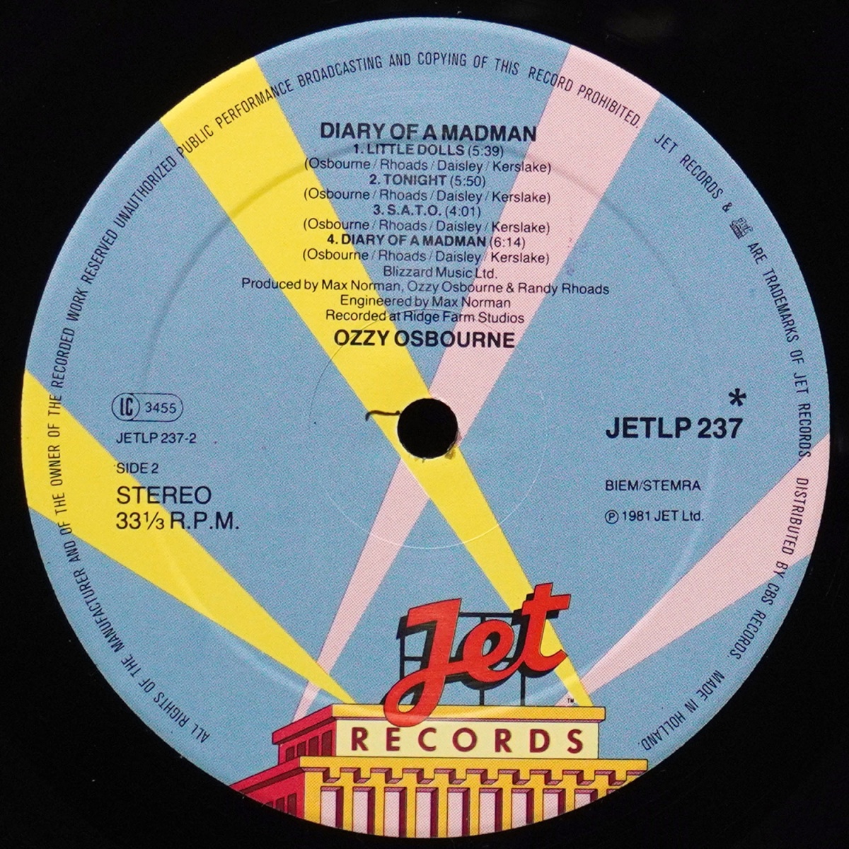 LP Ozzy Osbourne — Diary Of A Madman фото 6