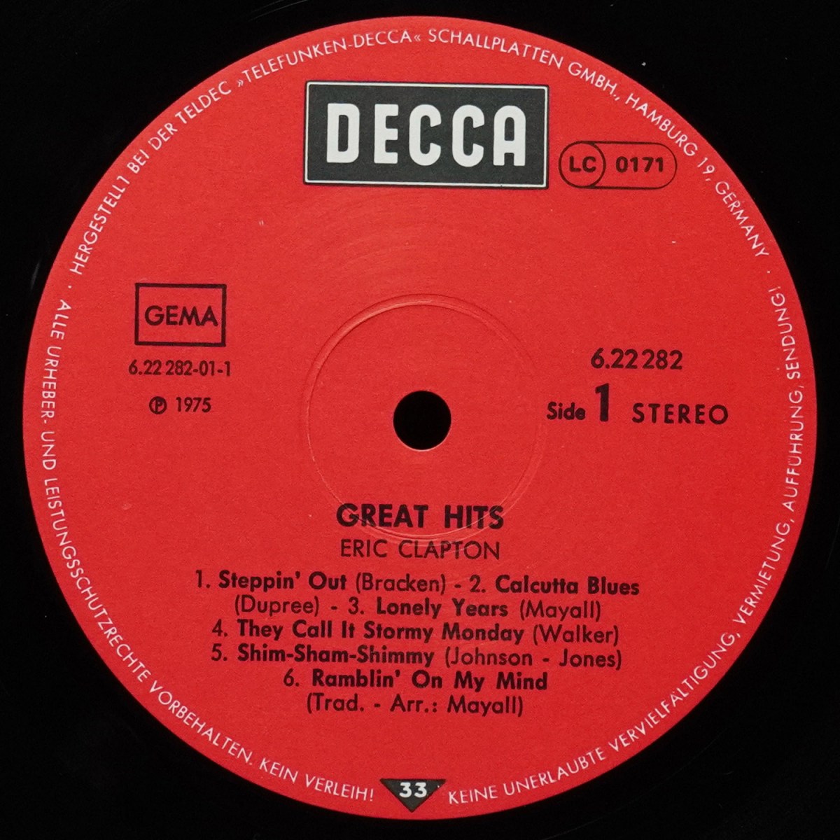 LP Eric Clapton — Great Hits фото 2