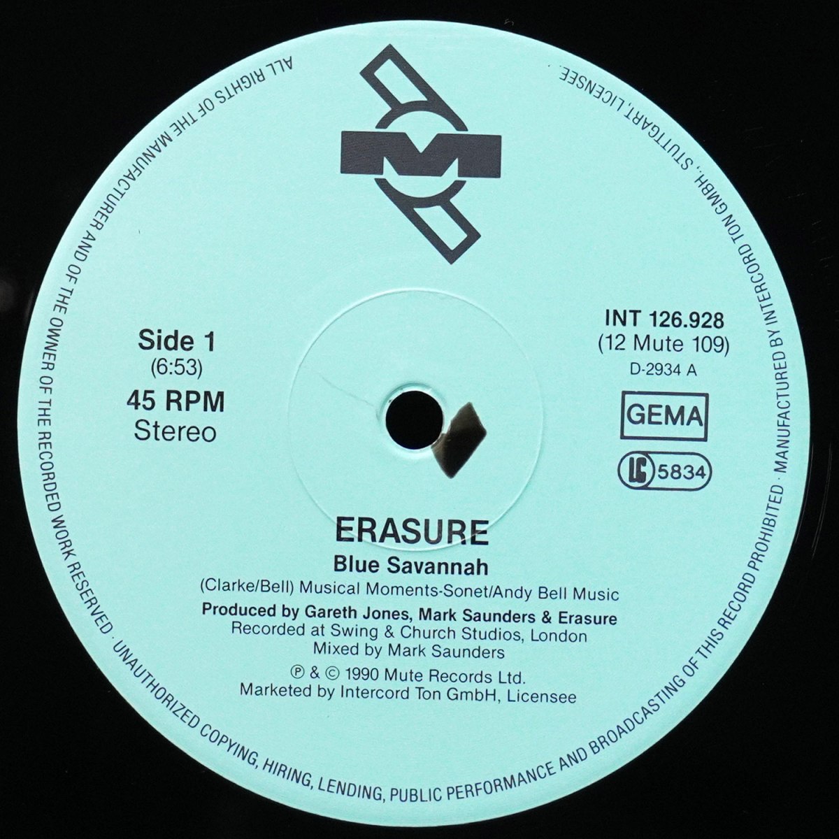 LP Erasure — Blue Savannah (макси сингл) фото 3