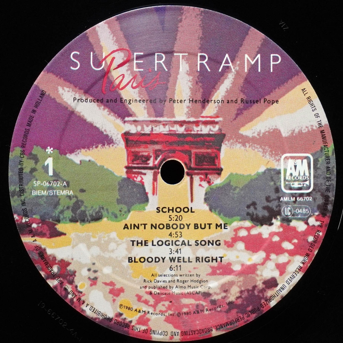 LP Supertramp — Paris (2LP) фото 2