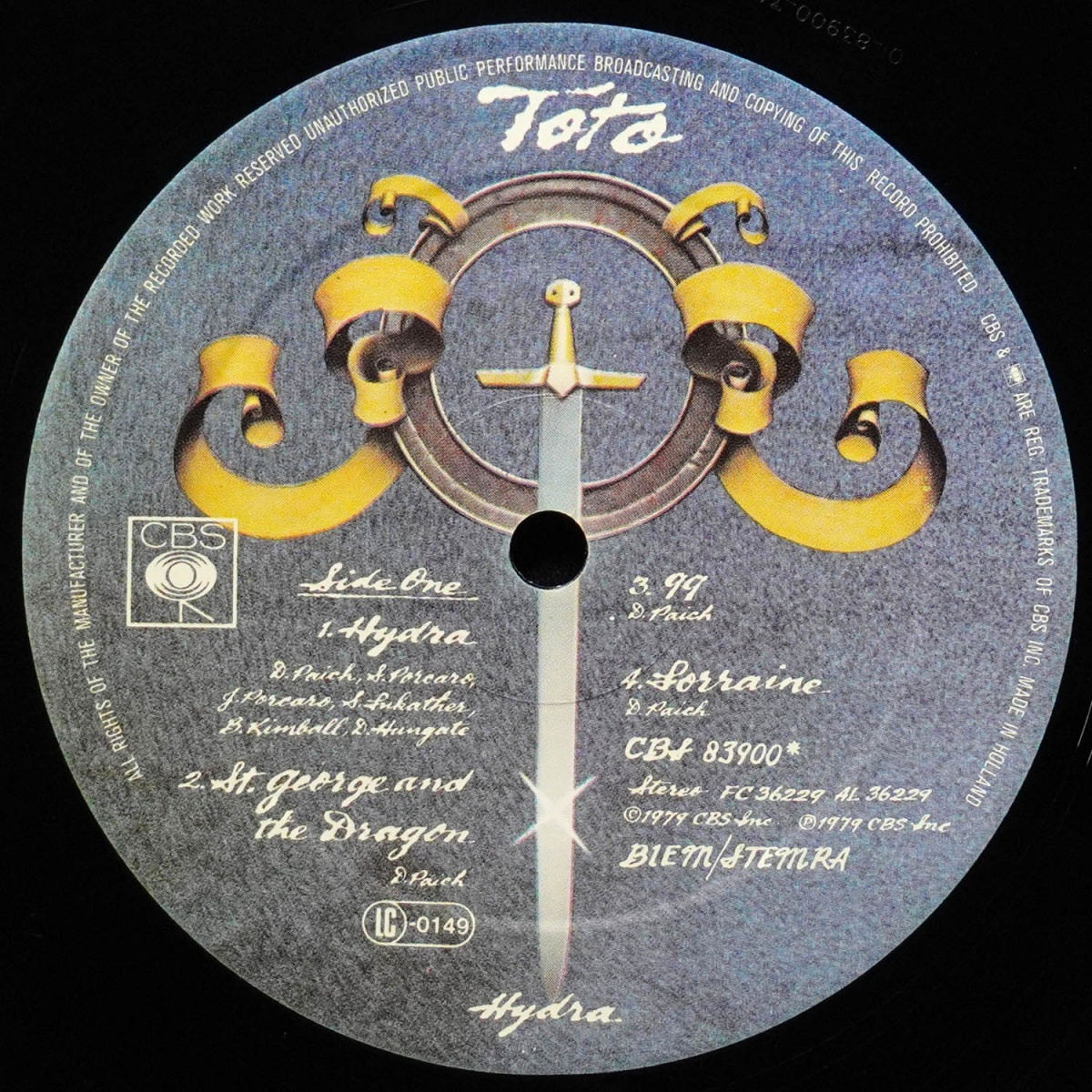 LP Toto — Hydra фото 3