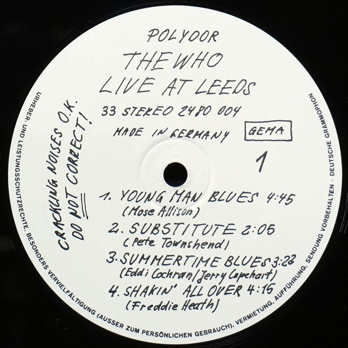 LP Who — Live At Leeds фото 2