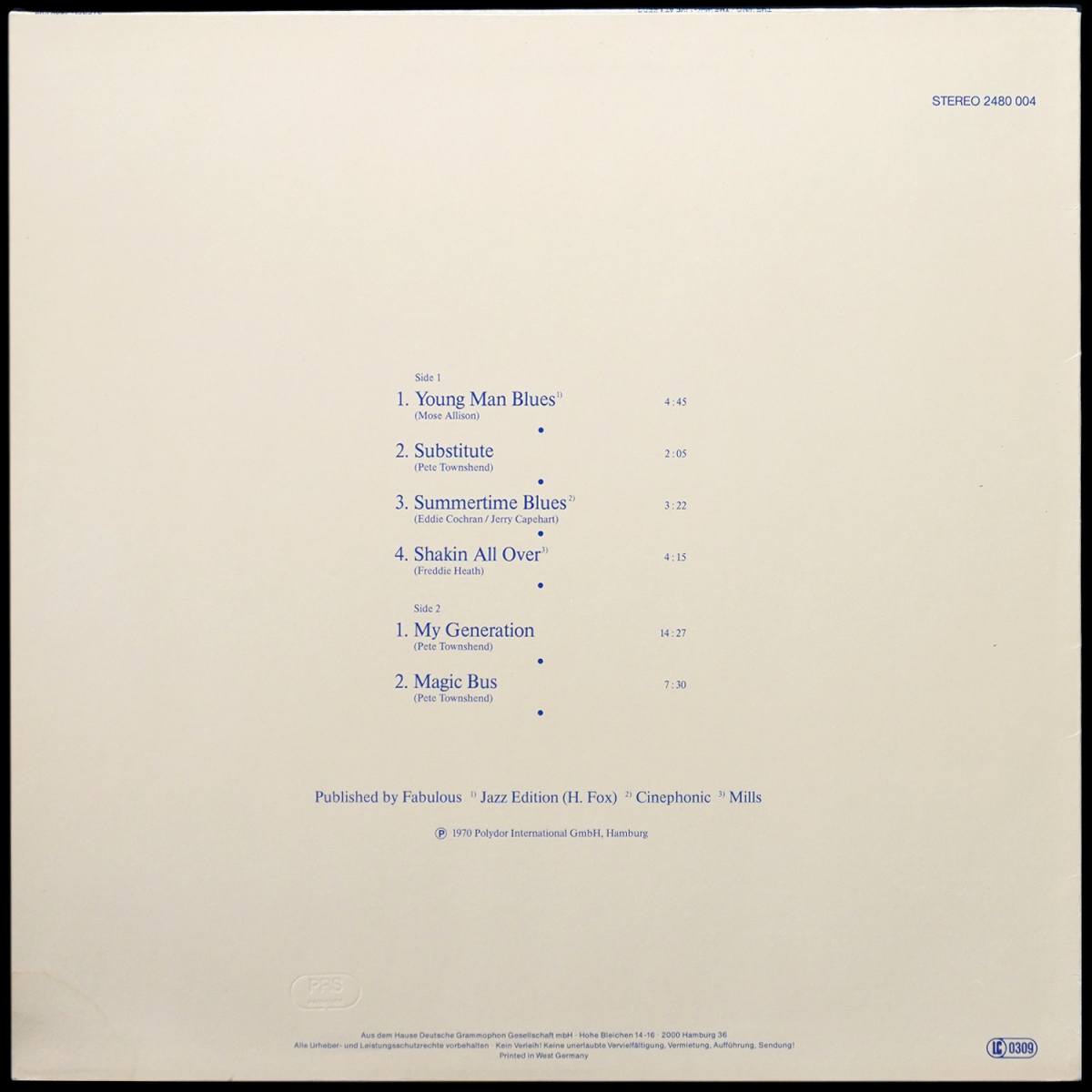 LP Who — Live At Leeds фото 3