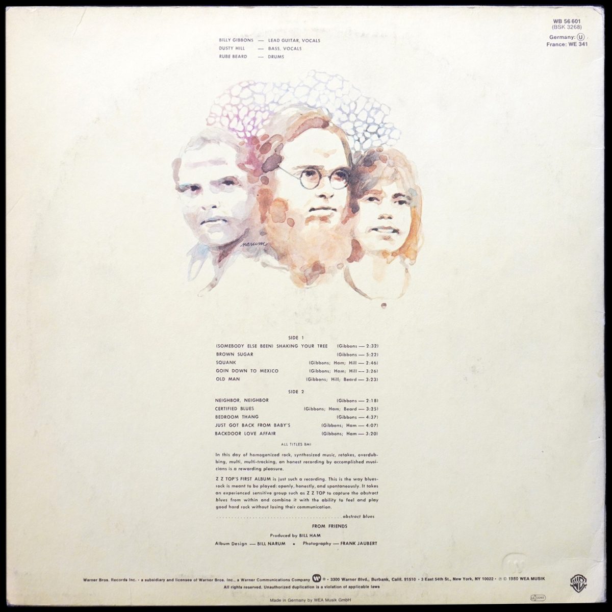 LP ZZ Top — ZZ Top's First Album фото 2