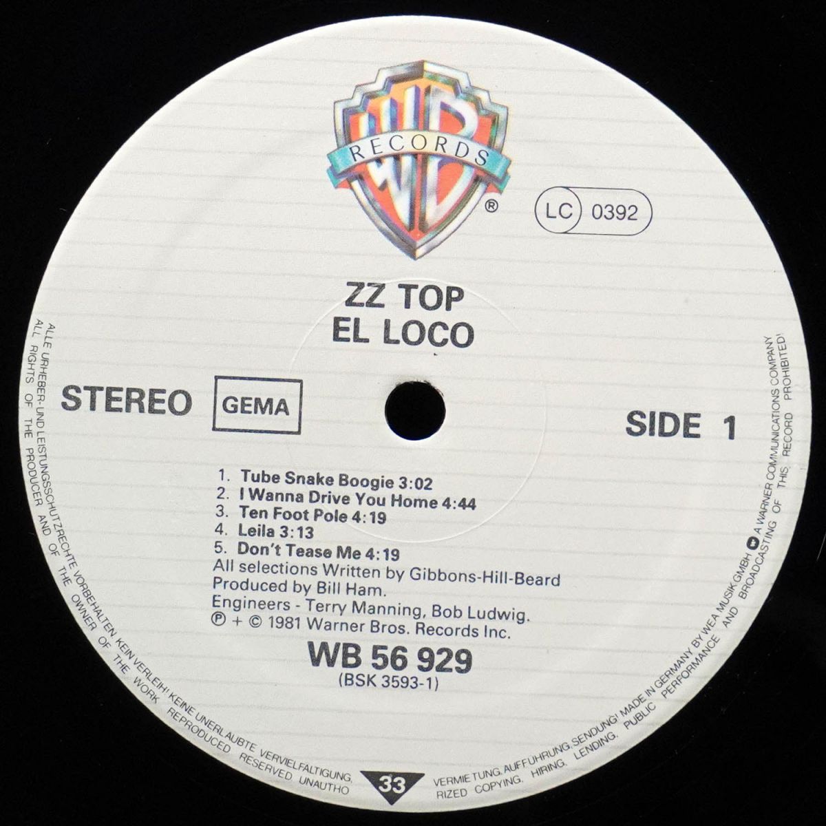 LP ZZ Top — El Loco фото 2