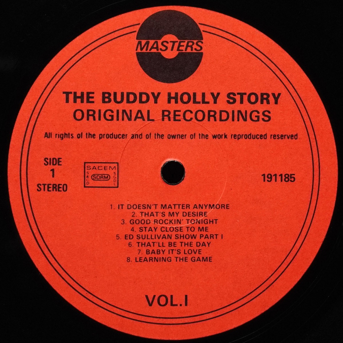 LP Buddy Holly — Buddy Holly Story (Original Recordings) Vol. I фото 2