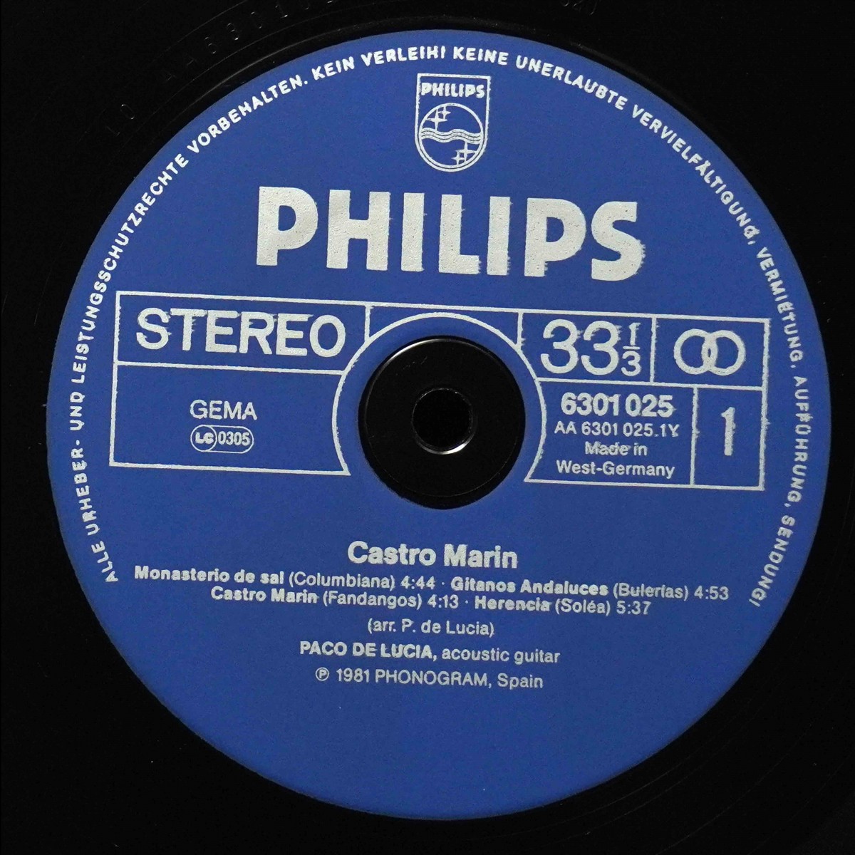 LP Paco De Lucia — Castro Marin фото 3