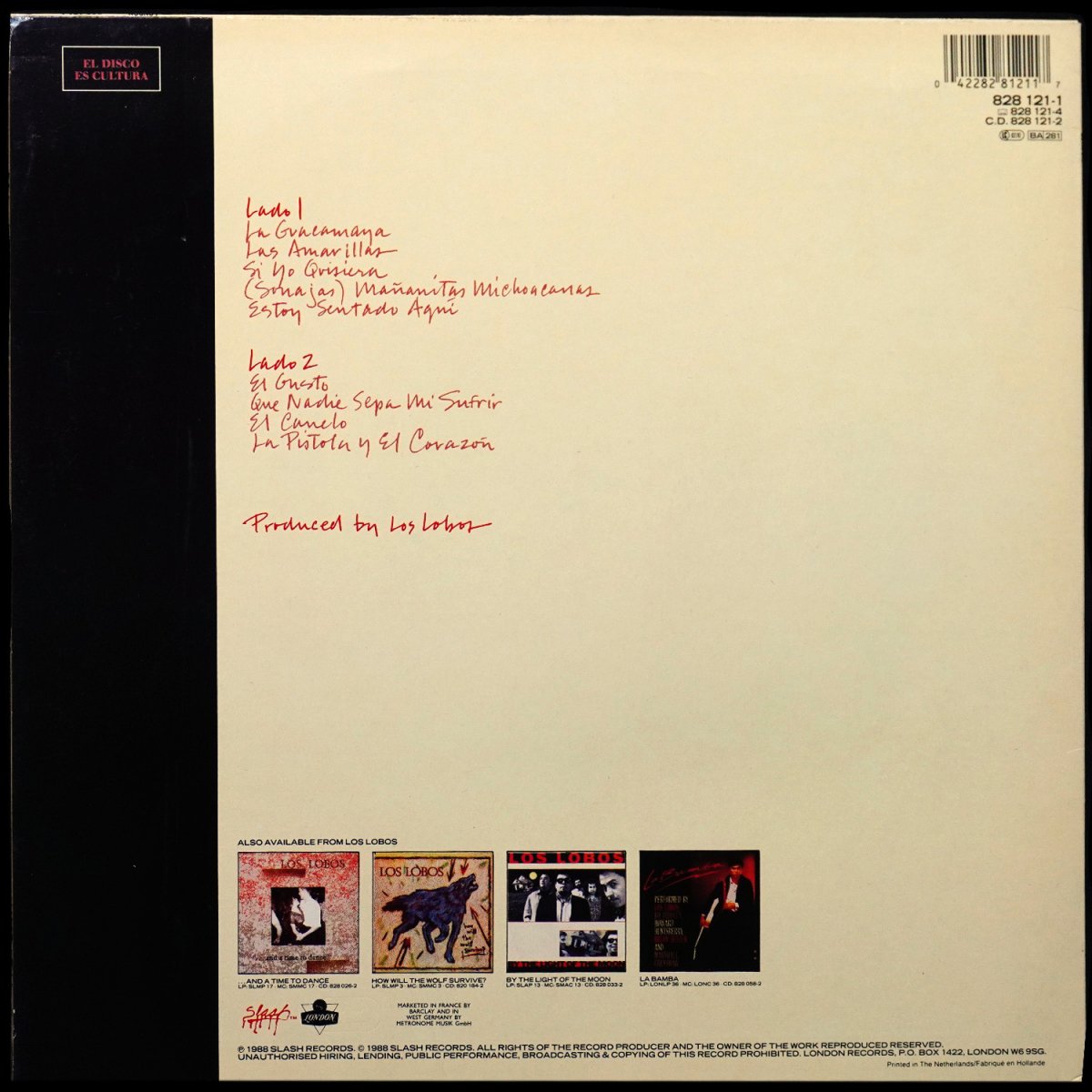 LP Los Lobos — La Pistola Y El Corazon фото 2