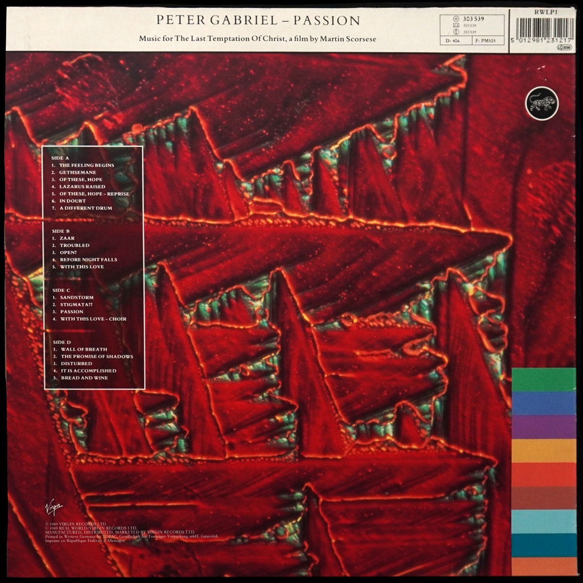LP Peter Gabriel — Passion (2LP) фото 2