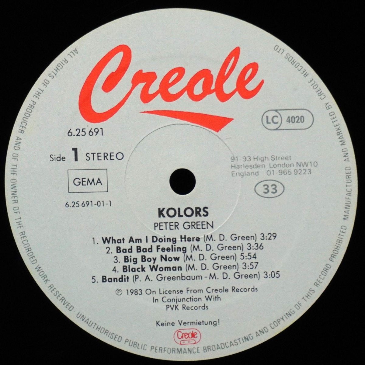 LP Peter Green — Kolors фото 2