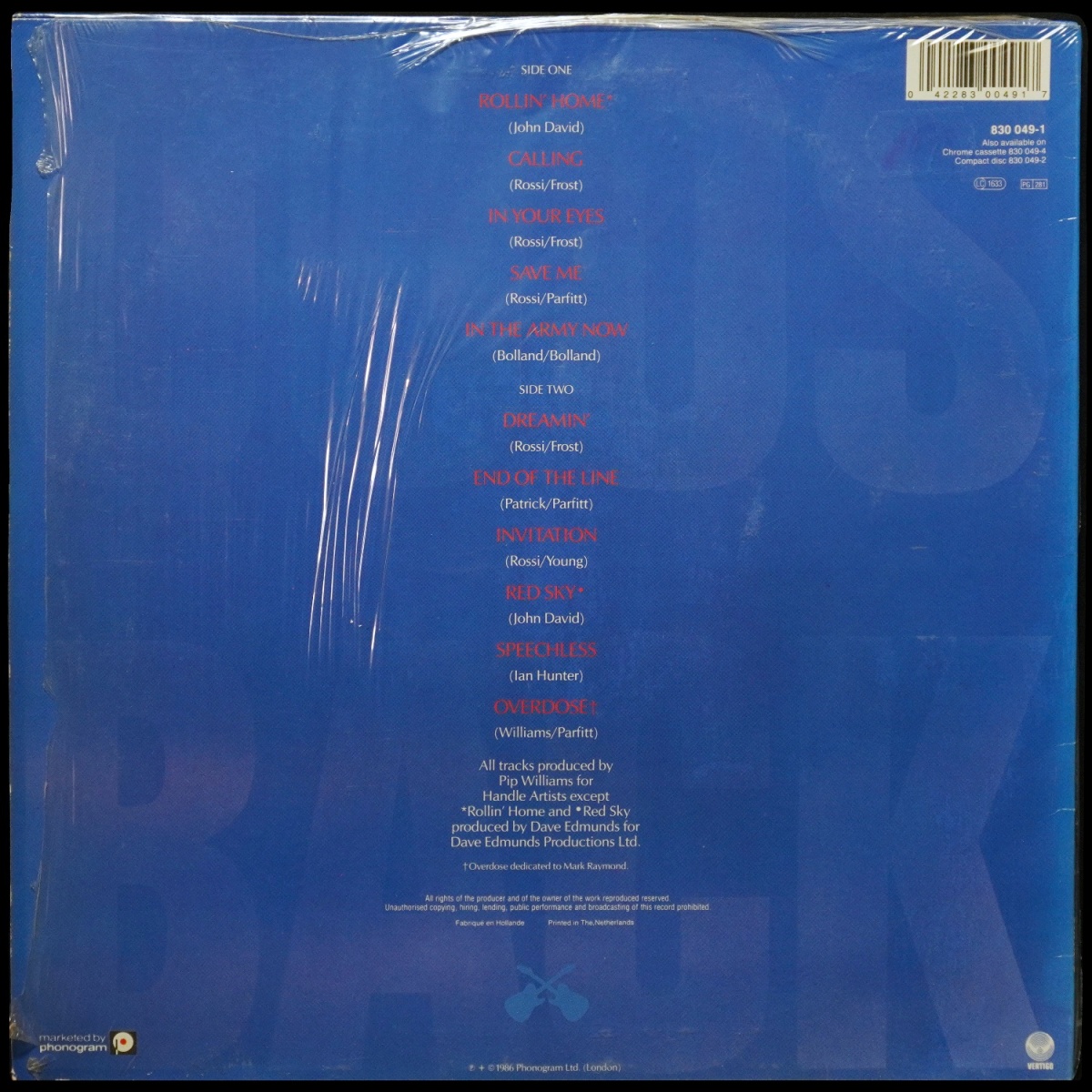 LP Status Quo — In The Army Now фото 2