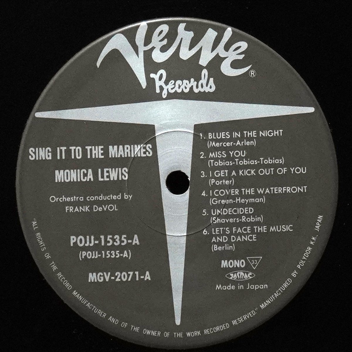 LP Monica Lewis — Sing It To The Marines (моно) фото 3