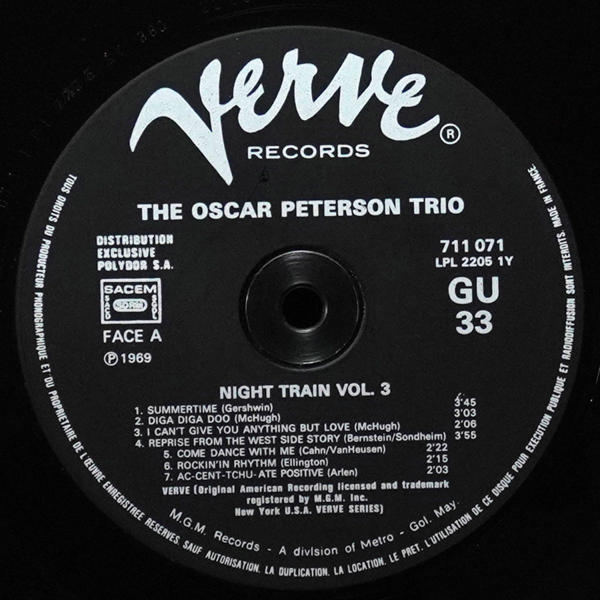 LP Oscar Peterson Trio — Night Train Vol.3 фото 2