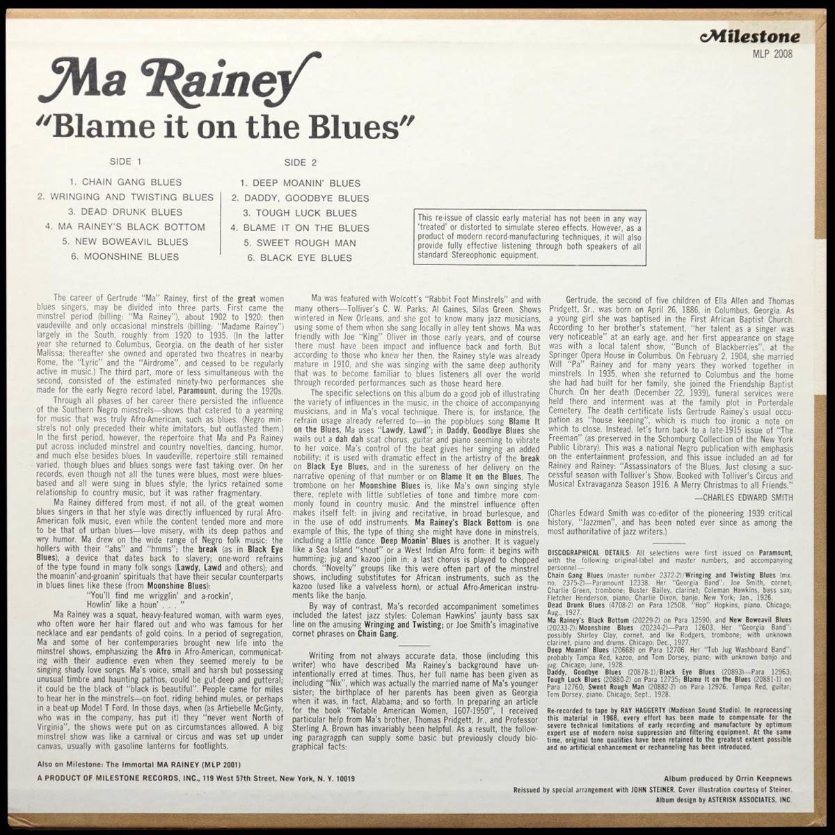 LP Ma Rainey — Blame It On The Blues фото 3