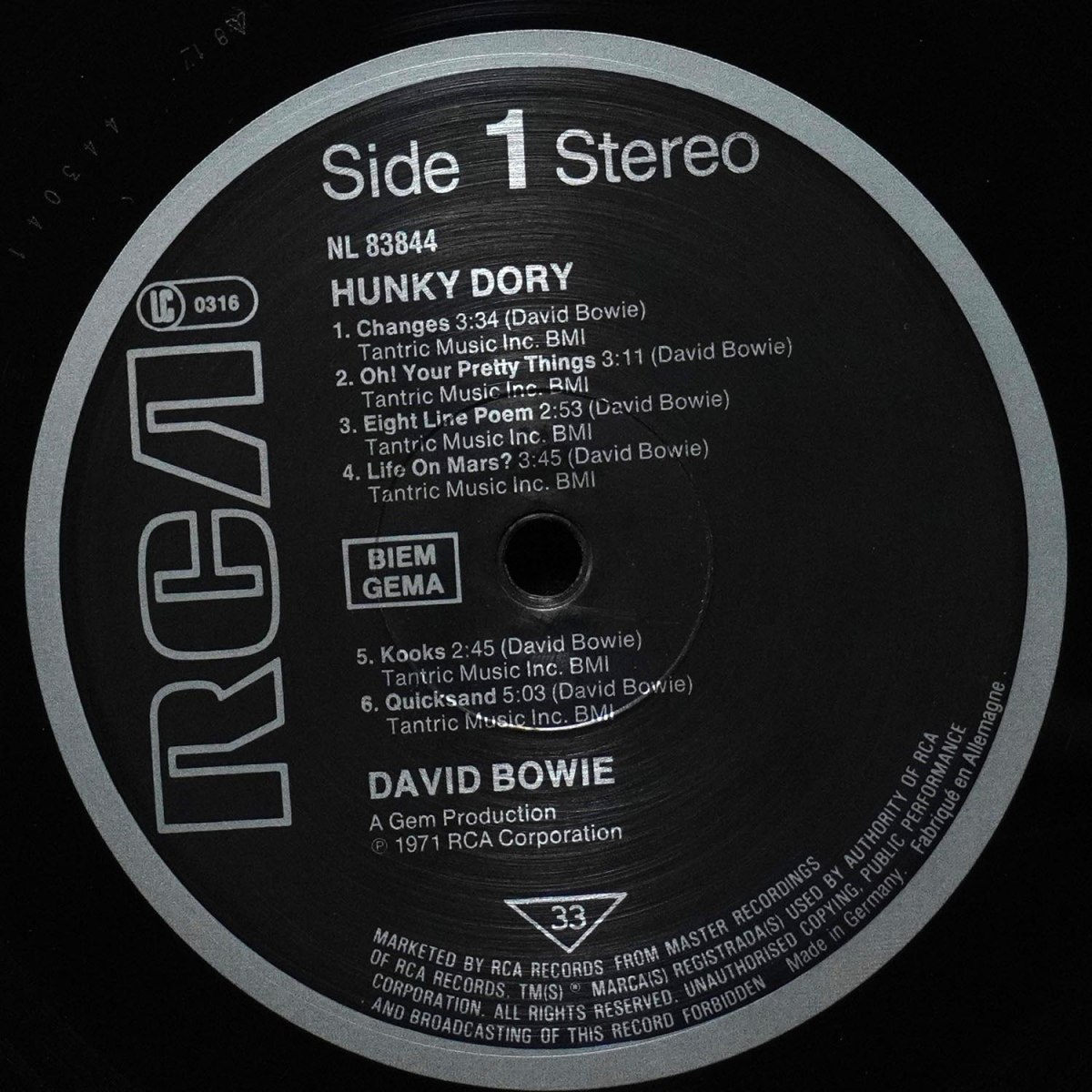 LP David Bowie — Hunky Dory фото 2