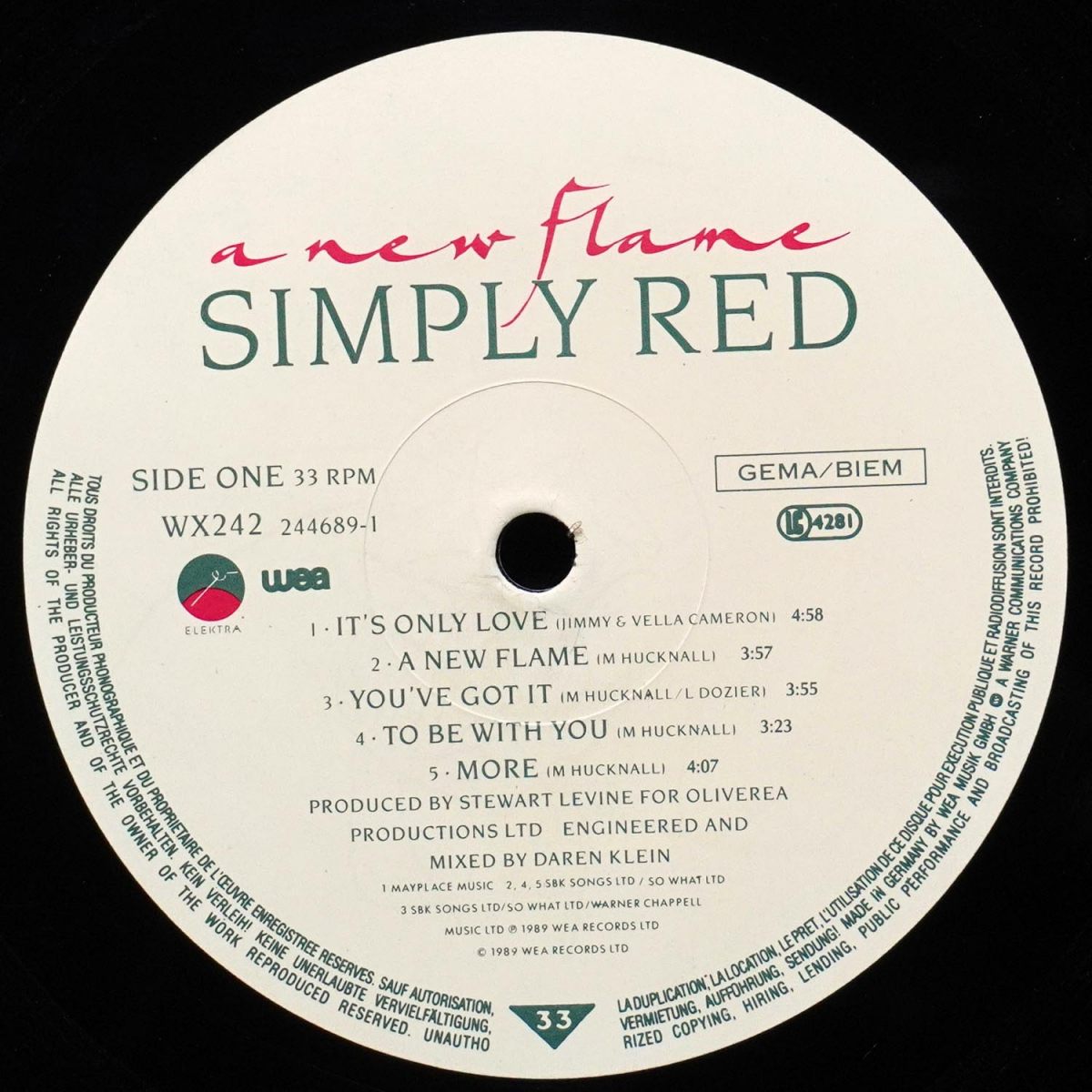 LP Simply Red — A New Flame фото 2