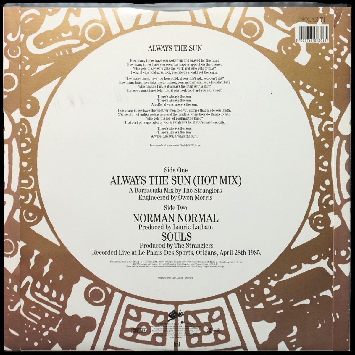 LP Stranglers — Always The Sun (Hot Mix) (макси сингл) фото 3