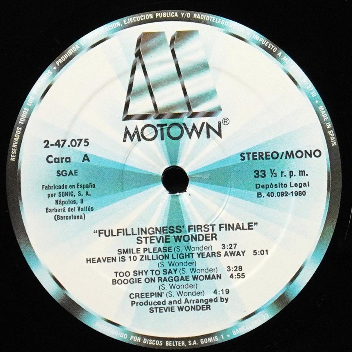 LP Stevie Wonder — Fulfillingness' First Finale фото 2