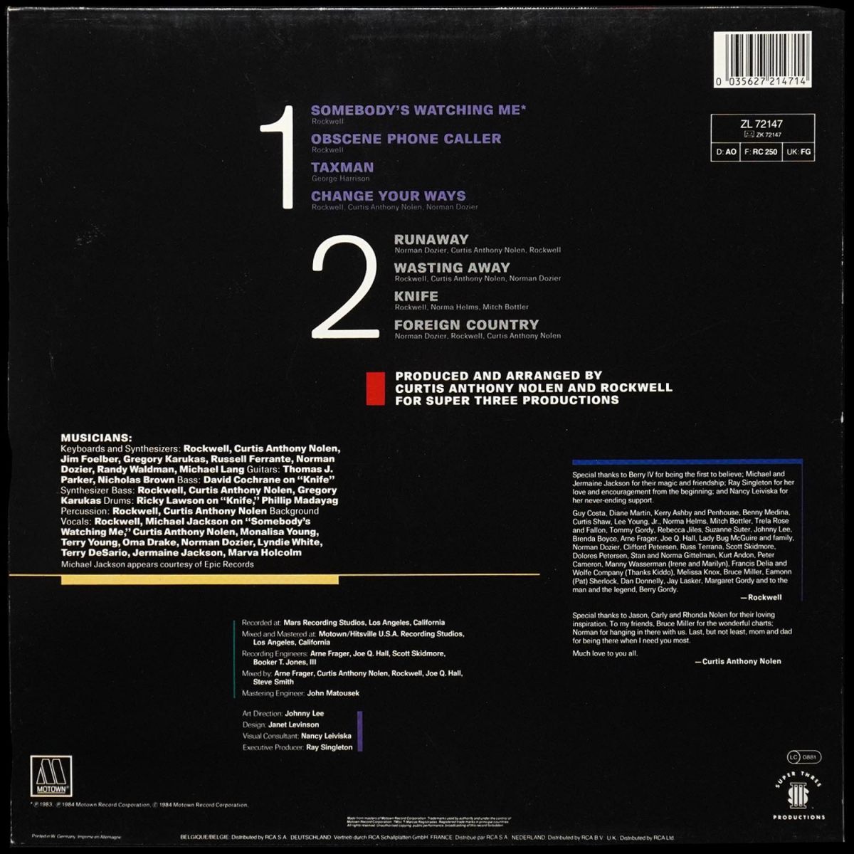 LP Rockwell — Somebody`s Watching Me фото 2