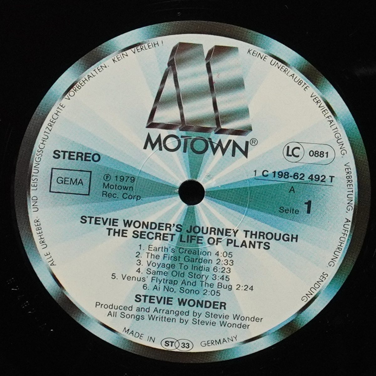 LP Stevie Wonder — Stevie Wonder’s Journey Through The Secret Life Of Plants (2LP) фото 3