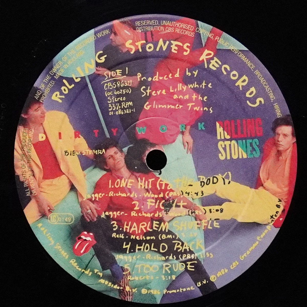 LP Rolling Stones — Dirty Work фото 3