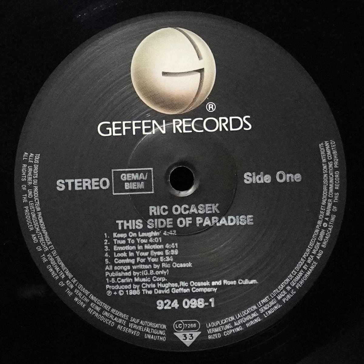 LP Ric Ocasek — This Side Of Paradise фото 2