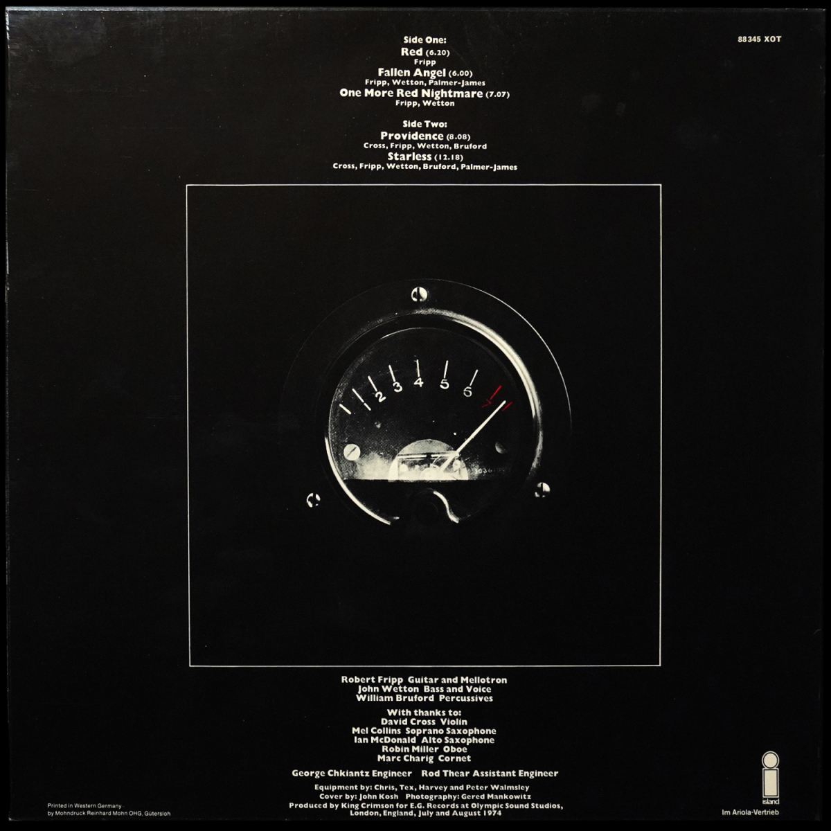 LP King Crimson — Red фото 2