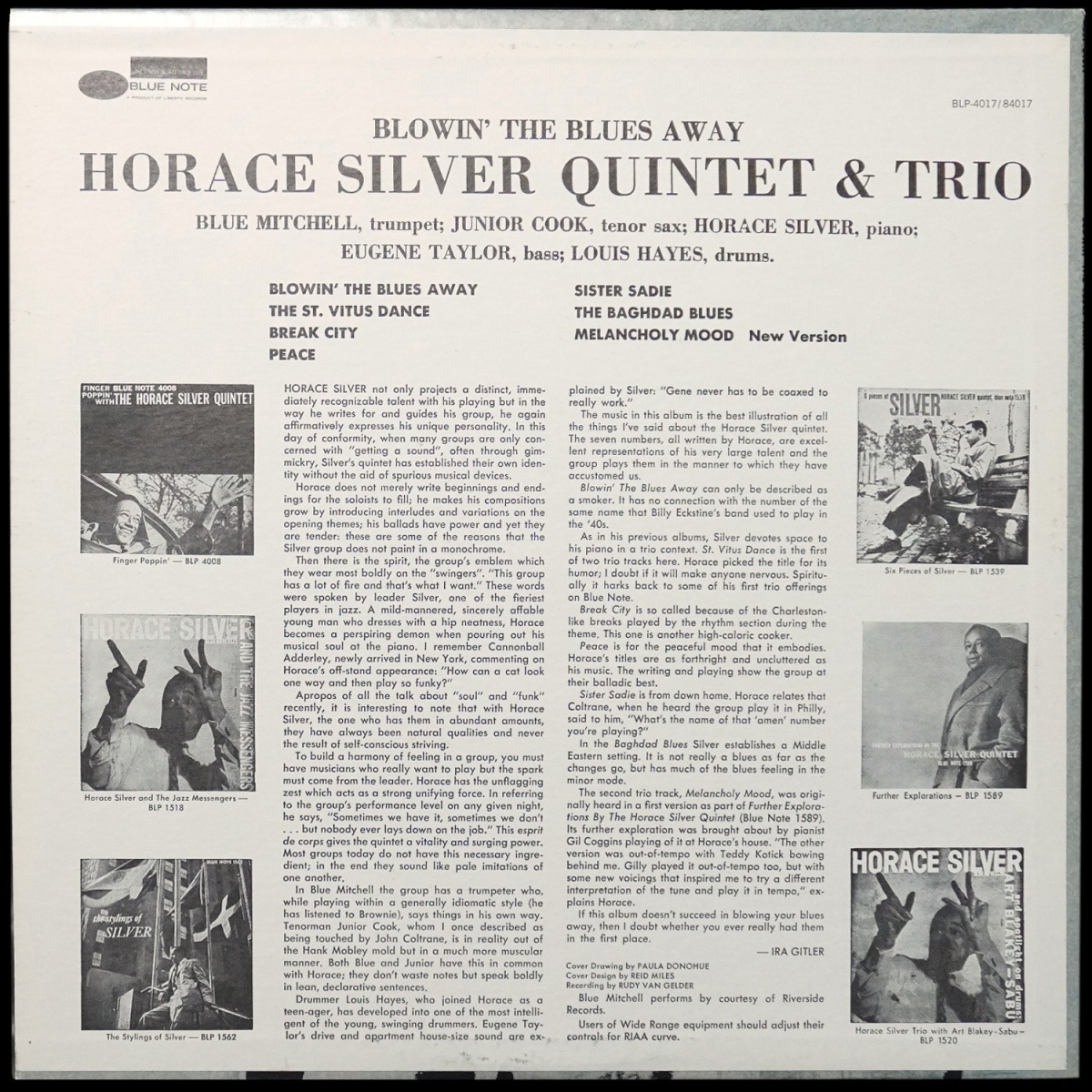 LP Horace Silver Quintet & Trio — Blowin' The Blues Away фото 2