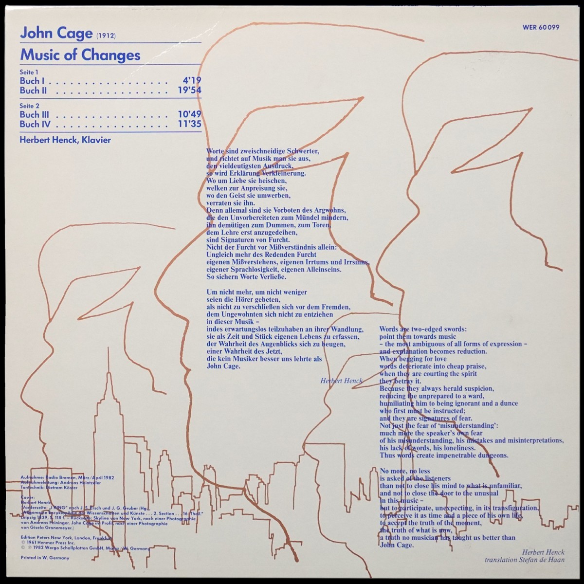 LP Herbert Henck — John Cage: Music Of Changes фото 2
