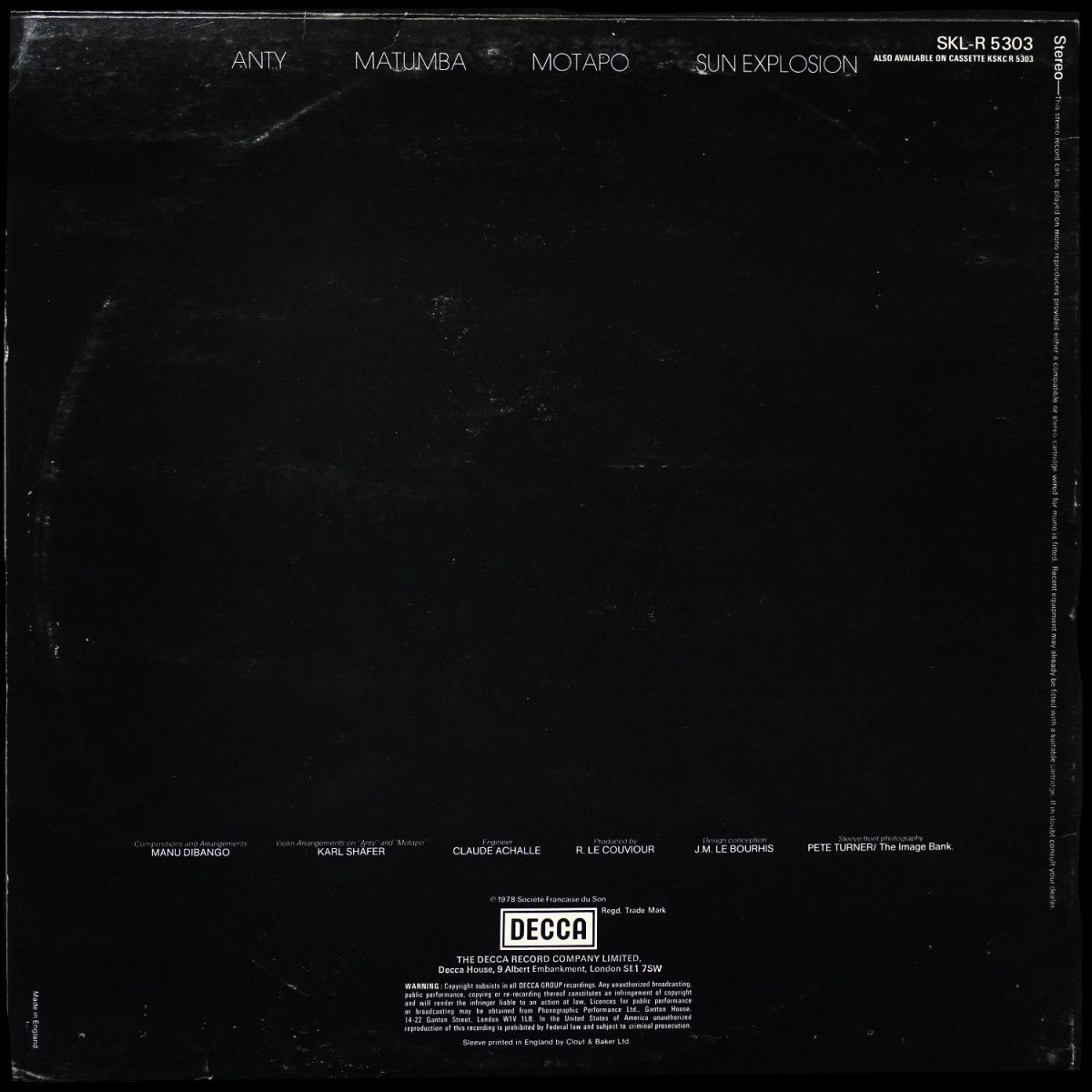 LP Manu Dibango — Sun Explosion фото 2